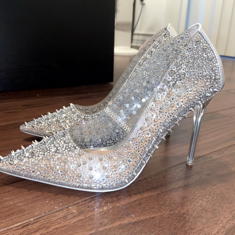 Steve Madden Various Clear Sparkle Heels